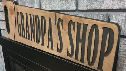 Personalized Workshop Sign | Custom Workshop Sign | Personalized Name Sign | Engraved Wooden Sign | Wood Sign