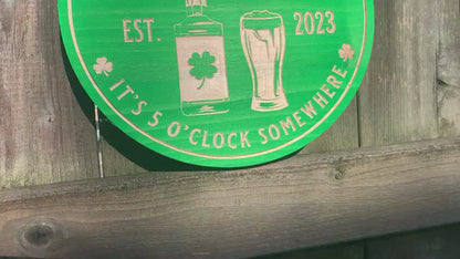 Custom Bar Sign | Personalized Wood Sign | Wooden Bar Sign | Custom Engraved Wood Sign | Irish Pub Sign