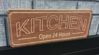 Custom Kitchen Sign | Personalized Wood Sign | Wooden Kitchen Sign | Custom Engraved Wood Sign