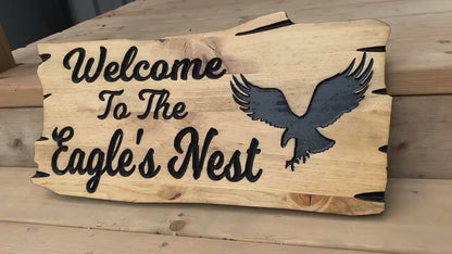 Outdoor Cottage Sign | Custom Cottage Sign | Wood Cottage Sign | Anniversary Gift | Welcome Sign | Rustic Cottage Sign | Engraved Sign