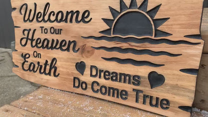 Outdoor Cottage Sign | Custom Cottage Sign | Wood Cottage Sign | Anniversary Gift | Welcome Sign | Rustic Cottage Sign | Engraved Sign