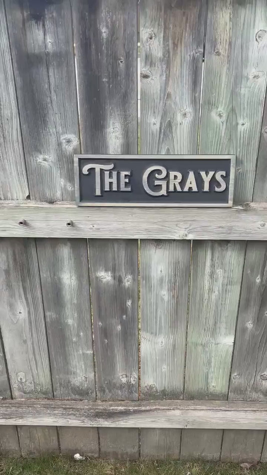 3D Family Name Sign