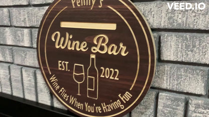 Custom Wooden Wine Bar Sign | Kitchen Plaque | Wine Decor