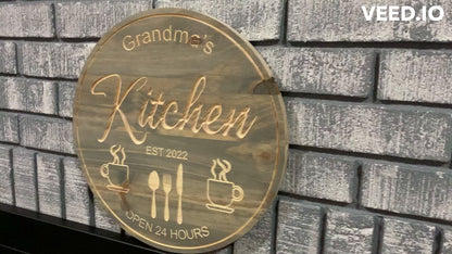 Custom Wooden Kitchen Sign | Grandma's Kitchen |