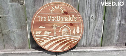 Custom Wooden Farm Sign | Farm Animals | Personalized Farmer Sign |