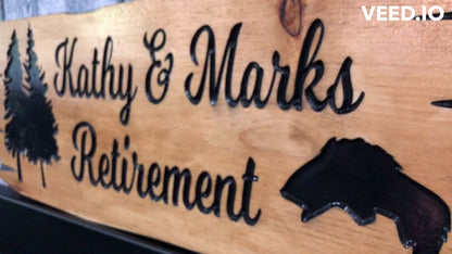 Custom Wooden Cottage Sign | Retirement Sign | Fish| Trees