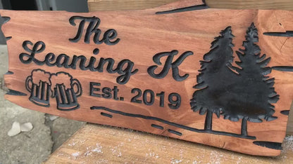 Outdoor Cottage Sign | Custom Cottage Sign | Wood Cottage Sign | Anniversary Gift | Welcome Sign | Rustic Cottage Sign | Engraved Sign