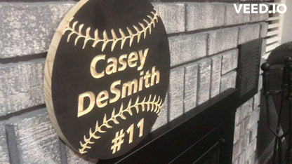 Custom Baseball Sign | Baseball Players | Personalized Sports Sign |