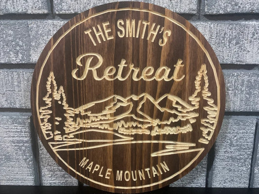 Custom Retreat Sign | Wooden Cottage Sign | Custom Cottage sign | Wood Sign | Engraved Wooden Sign