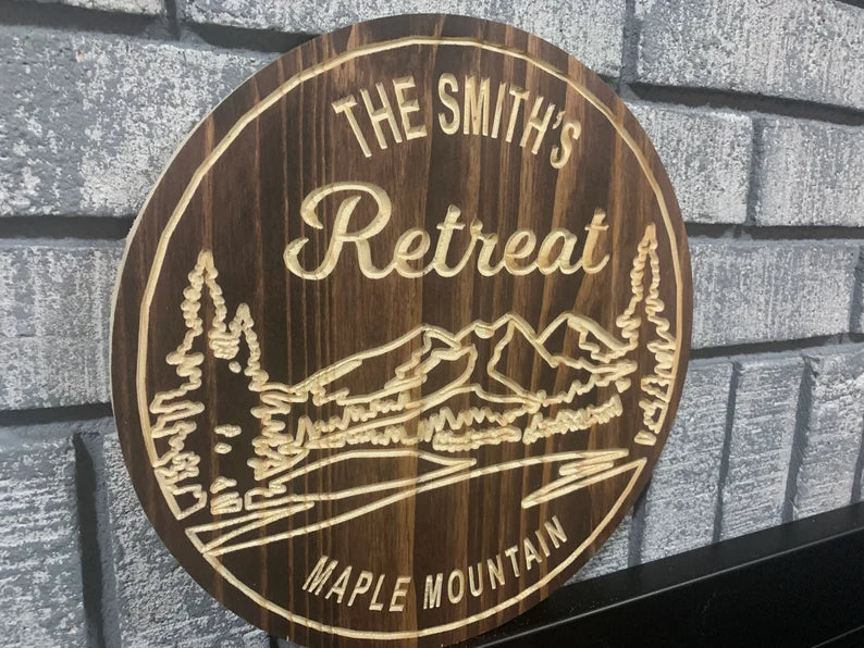 Custom Retreat Sign | Wooden Cottage Sign | Custom Cottage sign | Wood Sign | Engraved Wooden Sign