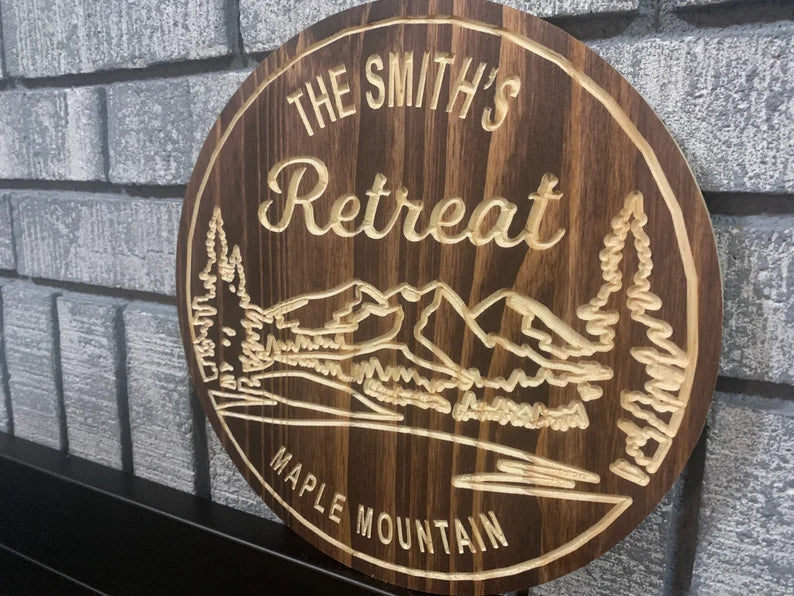 Custom Retreat Sign | Wooden Cottage Sign | Custom Cottage sign | Wood Sign | Engraved Wooden Sign