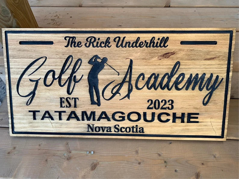 Rustic Golf Signs Custom Rustic Golf Sign | Personalized Wood Decor – Samgo Woodworking