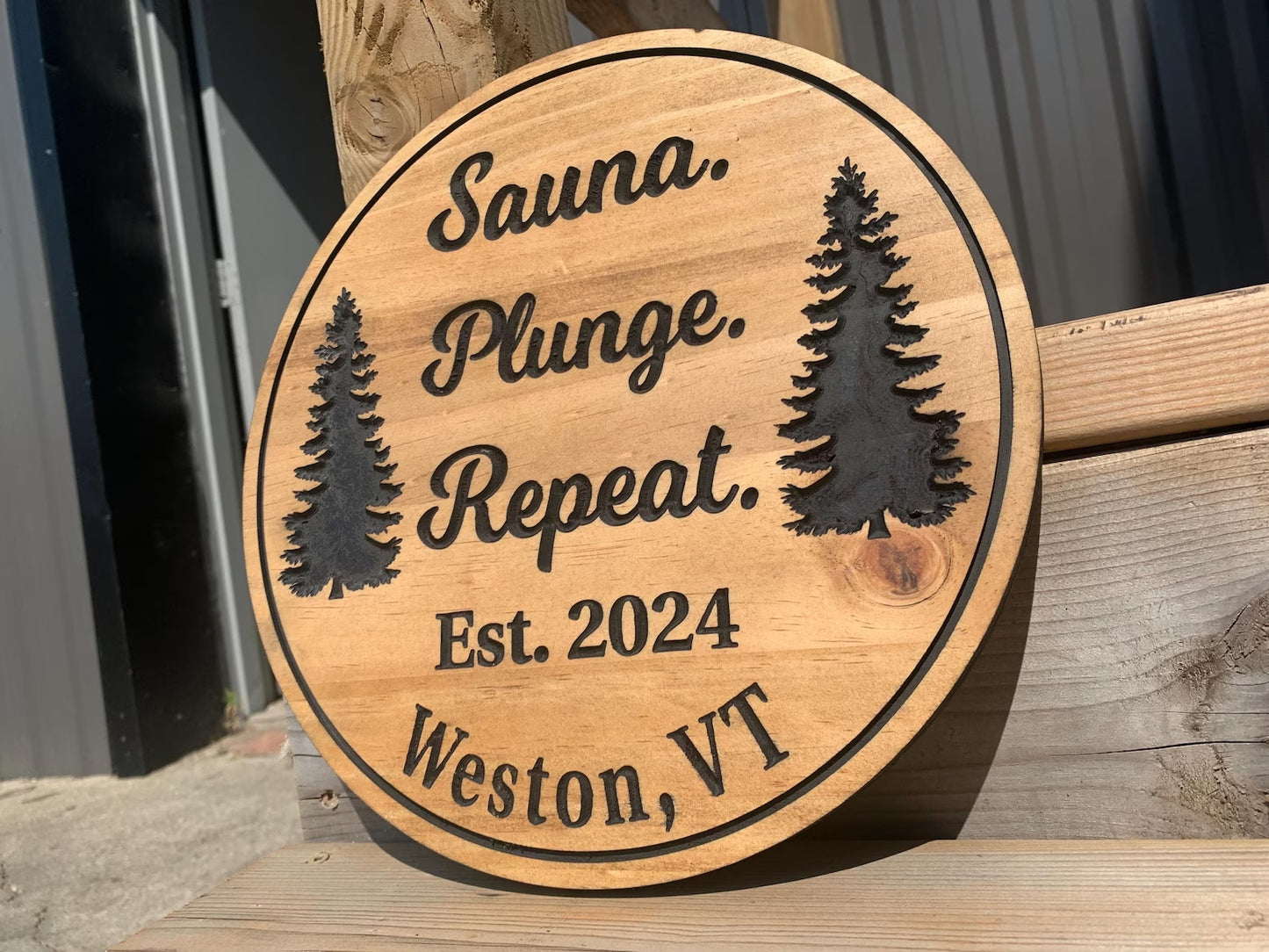 Personalized Wood Sign | Custom Sauna Sign