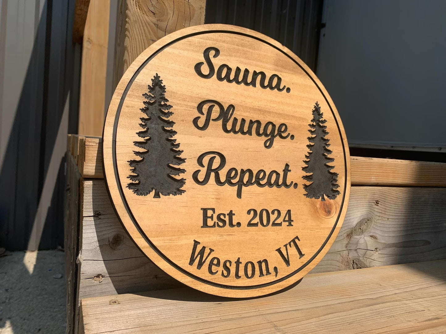 Personalized Wood Sign | Custom Sauna Sign