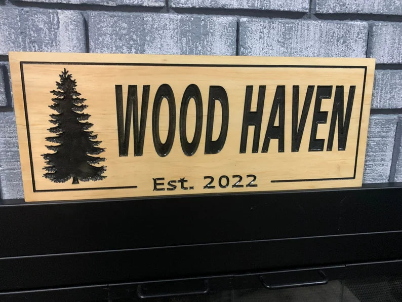 Custom Cottage Sign | Custom Engraved Sign | Cottage Sign | Personalized Family Name Sign Active | Engraved Wooden Sign | Wood Sign