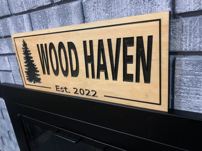 Custom Cottage Sign | Custom Engraved Sign | Cottage Sign | Personalized Family Name Sign Active | Engraved Wooden Sign | Wood Sign